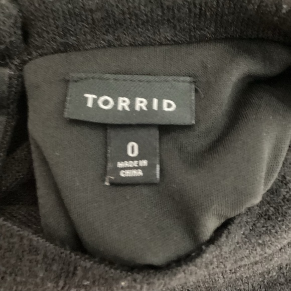 Torrid Mini Hacci Mock Neck Skater Dress Black Size 12 - Picture 6 of 7